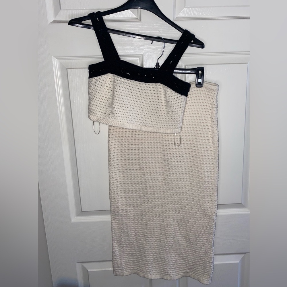 House of Harlow 1960 Crochet Knit Skirt & Top Set | Boho Beachy - Picture 2 of 12